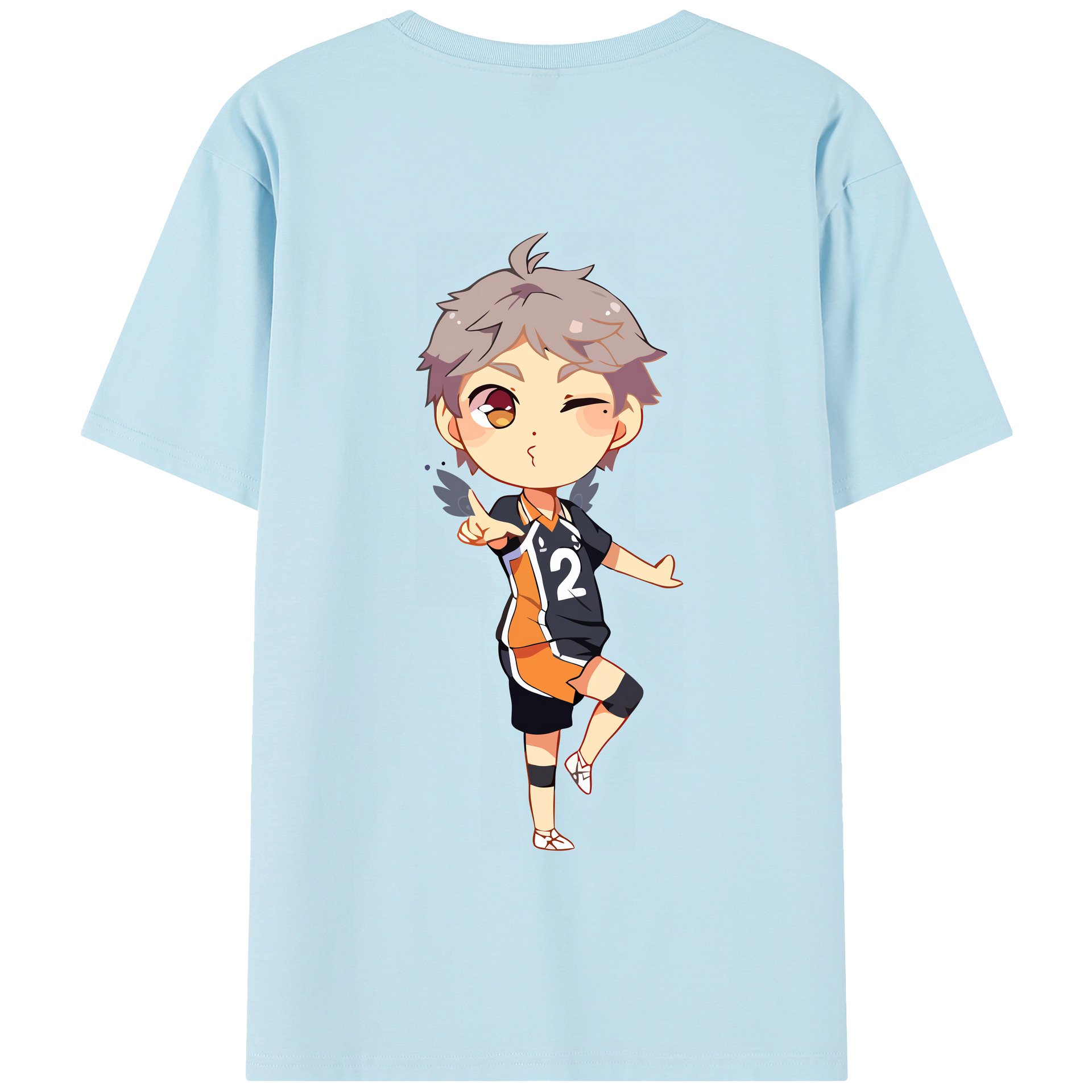 （画像用） ハイキュー!! Haikyu!! 綿100％半袖Tシャツ（背面プリント）
